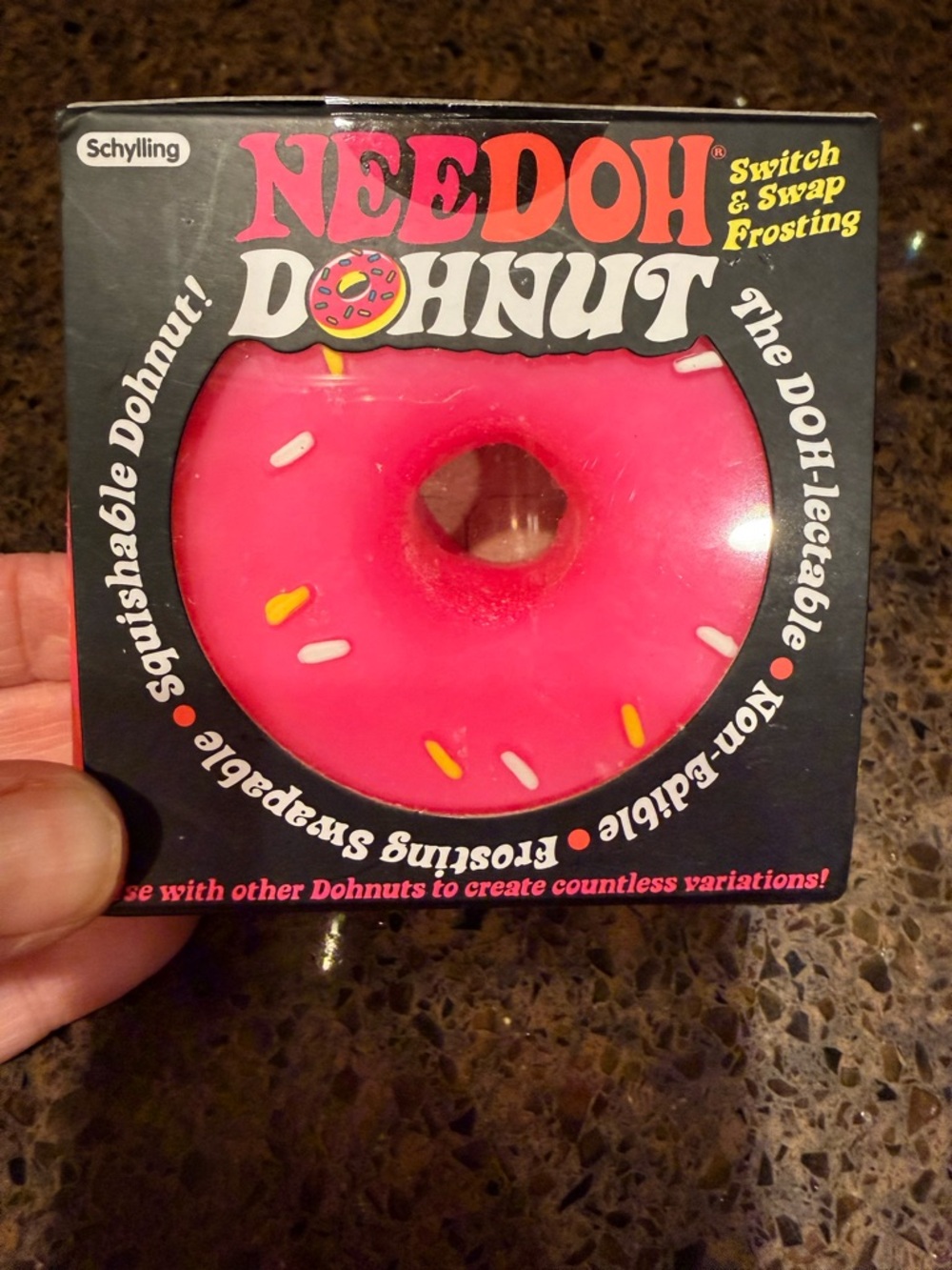 Schylling Needoh Dohnut Pink Switch & Swap Frosting Toy